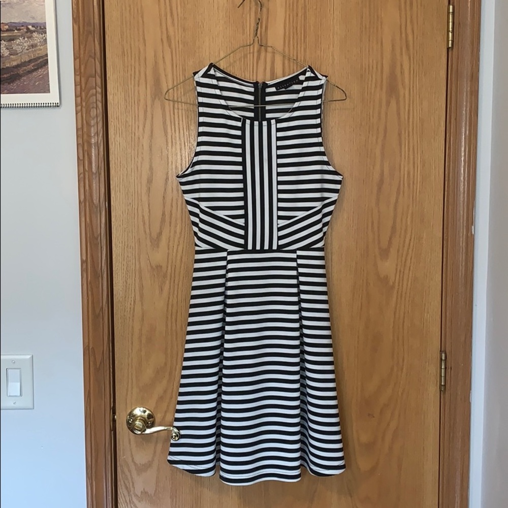 Stripped A-line Dress
